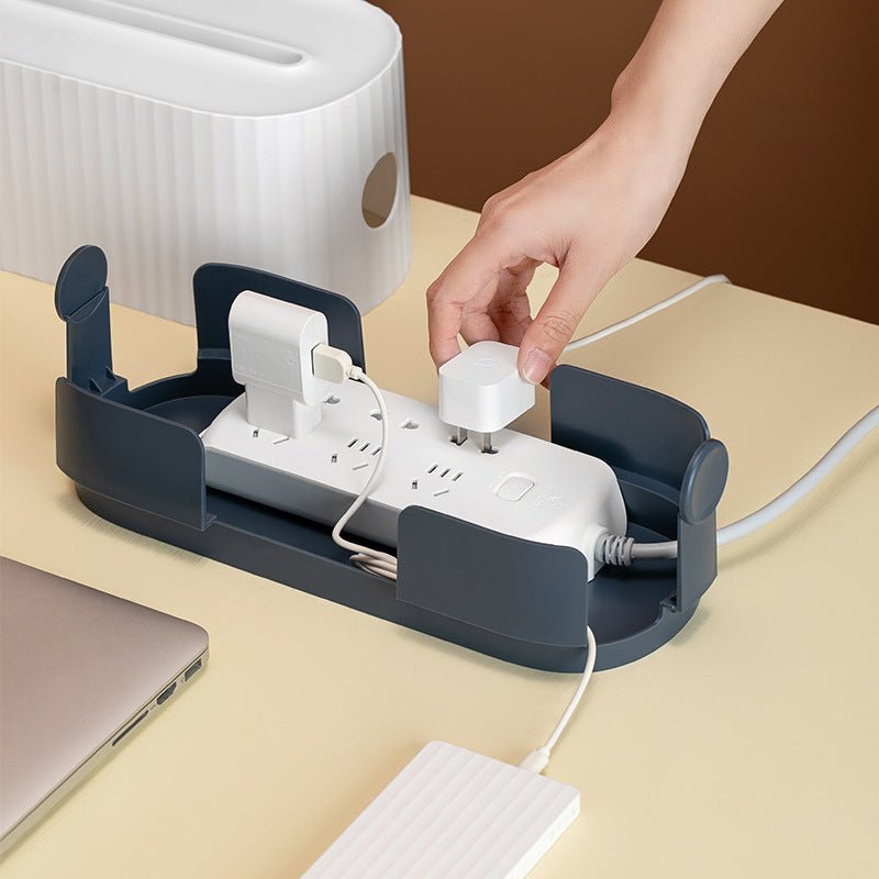 Power Strip Wire Case Cable Storage Box Anti Dust Charger Socket Organizer Network Line Storage Bin Charger Wire Management - Divine Matsya