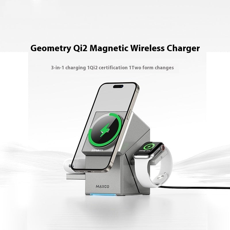 Qi2 Protocol Magnetic Touch Rotating Wireless Charger - Divine Matsya