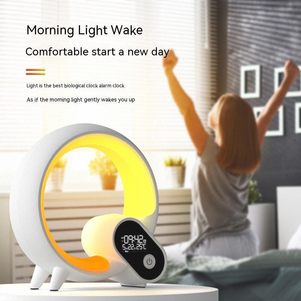 Creative Q Light Analog Sunrise Digital Display Alarm Clock - Divine Matsya
