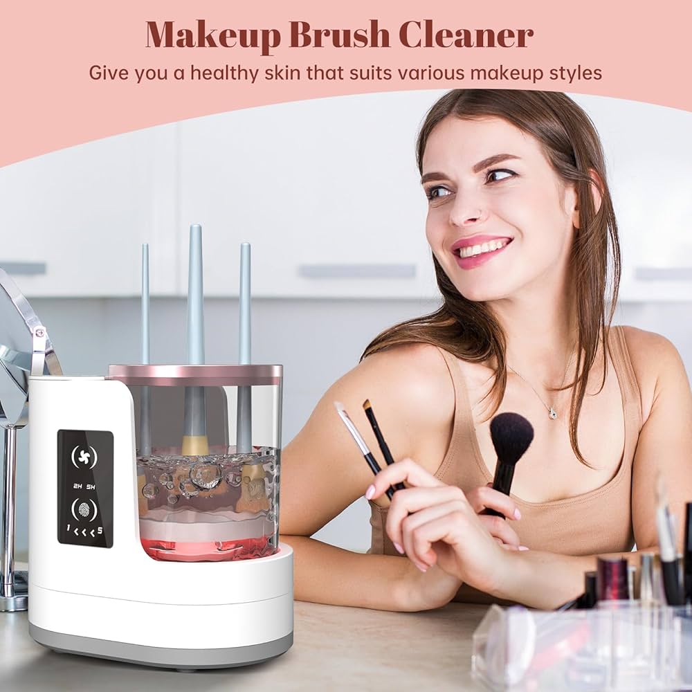 Electric Makeup Brush Cleaner Rechargeable Makeup Brushes Cleaning Tool Automatic Makeup Brush Cleaning Stand Device