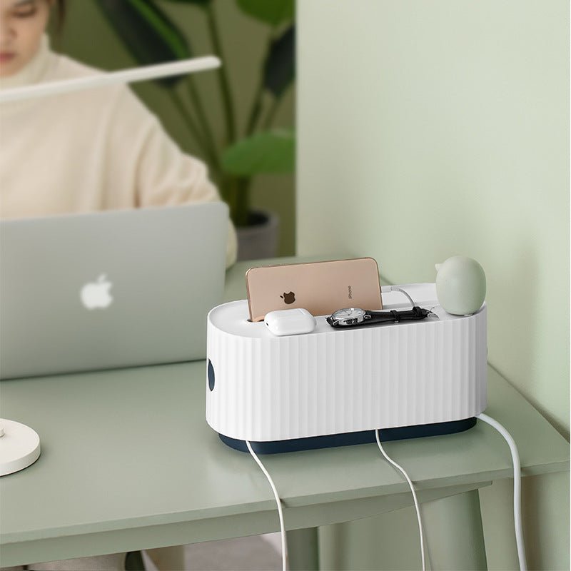 Power Strip Wire Case Cable Storage Box Anti Dust Charger Socket Organizer Network Line Storage Bin Charger Wire Management - Divine Matsya
