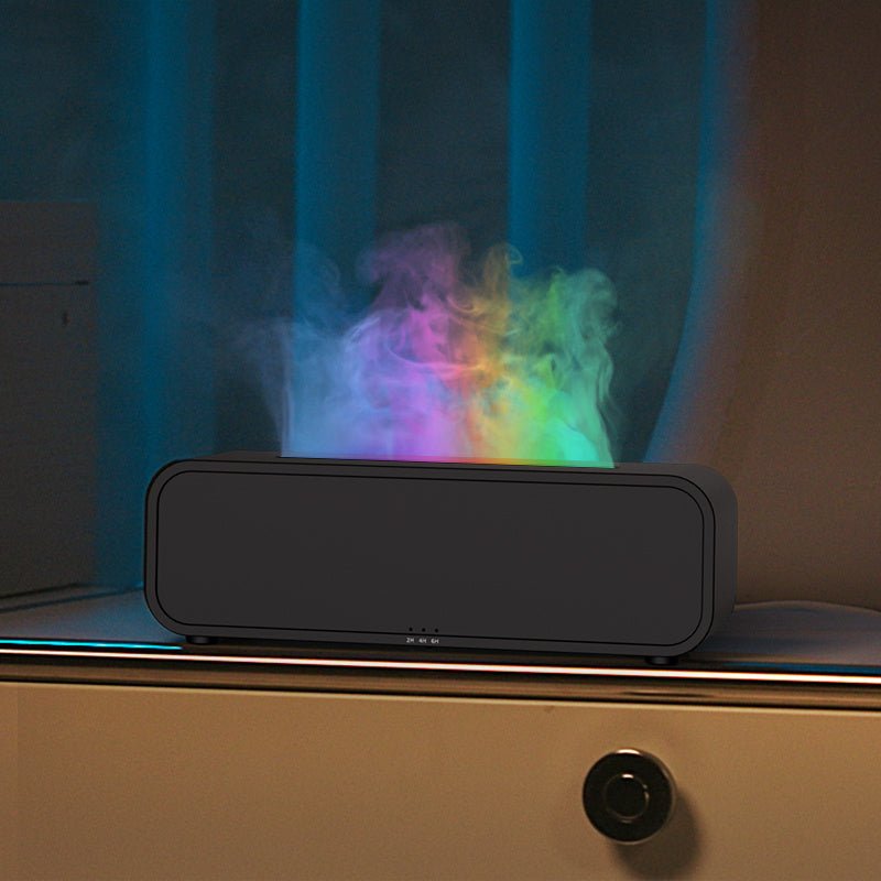 2024 New Flame Dynamic Aroma Diffuser With Remote Control USB Essential Oil Aromatherapy Diffuser With Music - Synced Color - Changing Night - Divine Matsya