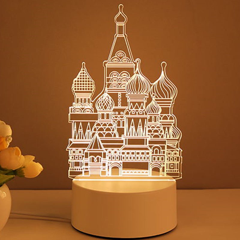 3D Lamp Acrylic USB LED Night Lights Neon Sign Lamp Xmas Home Decorations For Room Decor Valentines Day Gifts - Divine Matsya