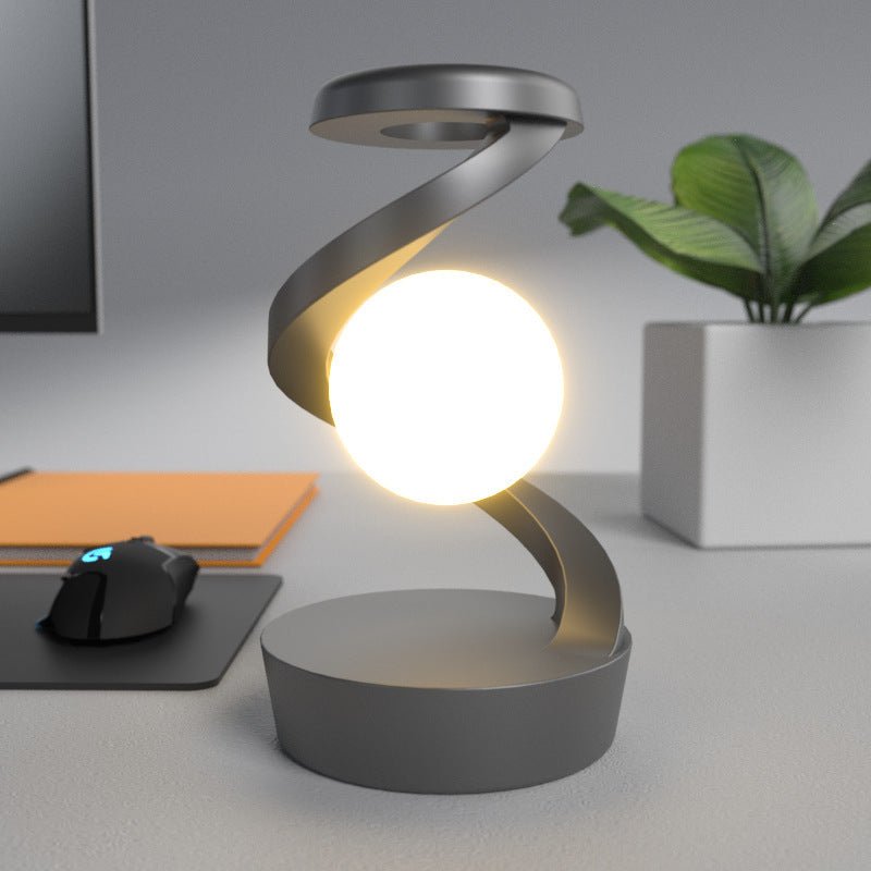 Rotating Moon Desk Lamp With Phone Wireless Charging Sensor Control Table Lamps Decorative Desktop Lamp Small Night Lamp Home Decor - Divine Matsya