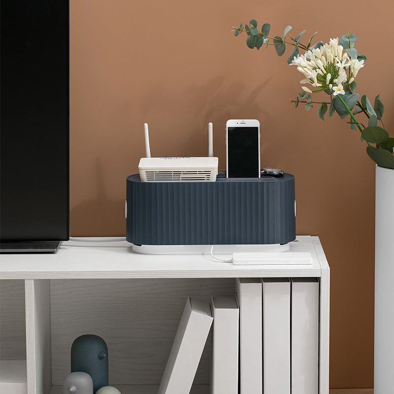 Power Strip Wire Case Cable Storage Box Anti Dust Charger Socket Organizer Network Line Storage Bin Charger Wire Management - Divine Matsya