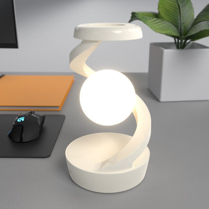Rotating Moon Desk Lamp With Phone Wireless Charging Sensor Control Table Lamps Decorative Desktop Lamp Small Night Lamp Home Decor - Divine Matsya