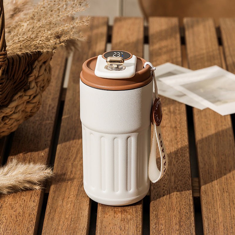Smart Digital Thermal Bottle Portable Coffee Mug Stainless Steel Water Bottle In - Car Insulated Cup Keep Cold Vacuum Flasks 450ml - Divine Matsya